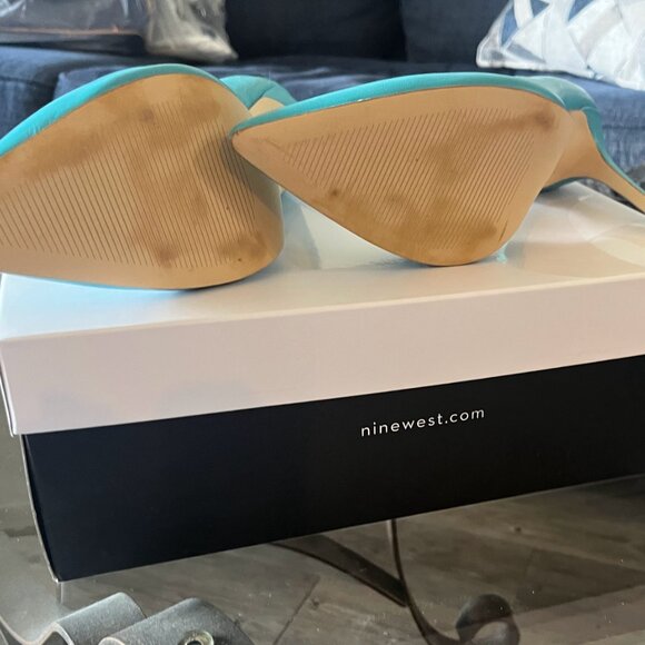 Folowe Nine West d'Orsay Pumps Teal (Medium Blue) - Picture 2 of 6